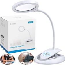 eSynic Magnifying Lamp Popular 5X 10X Magnifying Glass with Light Hand Free
