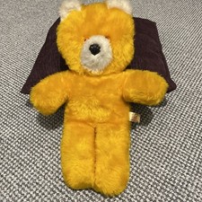 Vintage TEBRO Teddy Bear - Tangerine Orange | Collectible Plush