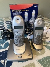 BT freestyle 3500 Twin cordless telephone set with 2 handsets & answer machine