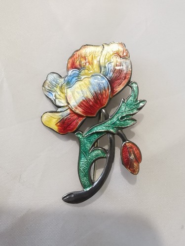 Art nouveau silver and enamel - and,