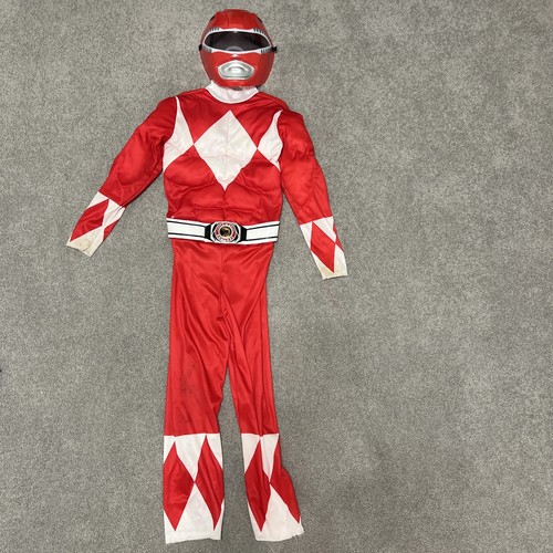 Red power ranger costume boys - red,