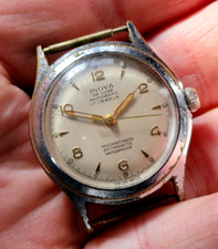 VINTAGE 'INOVA DE LUXE' 1950's SWISS AUTOMATIC GENTS WATCH RUNNING SPARES/REPAIR