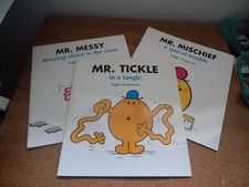 3 x vintage mr men books
