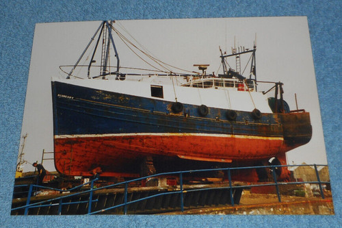 Vintage english fishing boat - vintage,