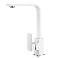 White Sink Tap Brass Single