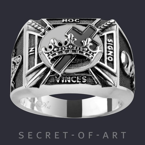 Knights templar ring masonic - knights,