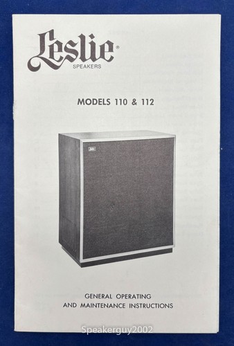 Original leslie speaker model - leslie,