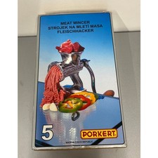 Porkert No.5 Meat Mincer Grinder Manual Cast Iron Czech Republic Vintage