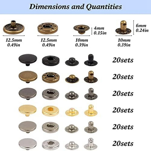 120 sets snap fasteners - 120,