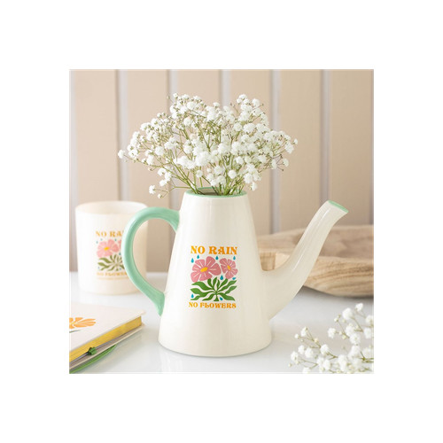 Ceramic watering can vase - ceramic,