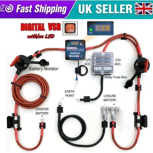 Split charge relay kit - split,