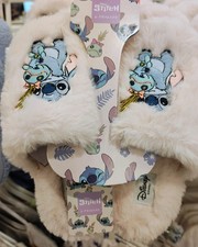 Disney Stitch & Scrump Cosy Fur Slippers Sizes UK 3-8 Xmas Gift