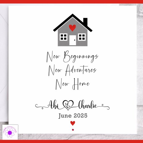 Personalised new home card - personalised,