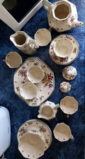 Royal Doulton, Vintage China, Old Leeds Spray design. Breakfast cups included