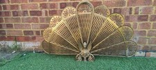 Griffin Phoenix Peacock Folding Fire Guard Screen Vintage