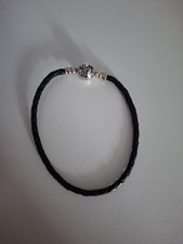 Chamilia HARRY POTTER Disney 18cm Black Leather Braid Charm Bracelet no box