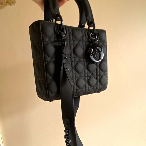 Dior lady black leather - black,