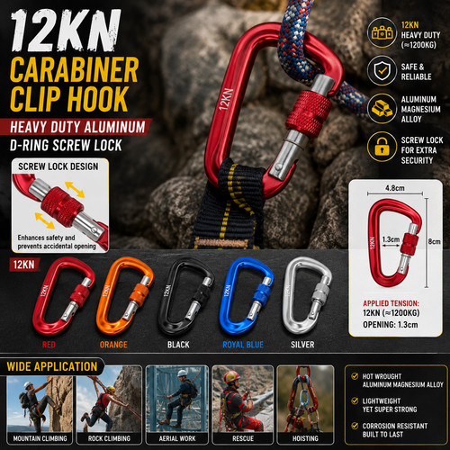 12kn carabiner clip hook - carabiner,