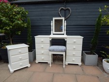 Gorgeous Vintage Pine Dressing table , Mirror , Stool set & Bedside cabinet