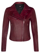 Ladies Leather Biker Jacket