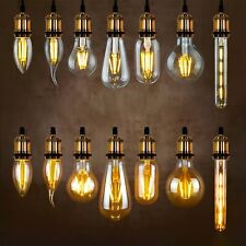 LED Filament Bulbs E14 E27 B15 B22 Dimmable Clear Amber Glass Industrial Light