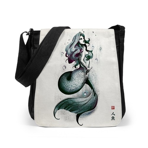 Mermaid bag art - bag, tablet