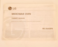 LG Microwave Oven owner's manual user guide instructions MS-2645DPA