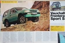 Original 1995 Autocar extracted magazine test article: VAUXHALL FRONTERA SPORT S