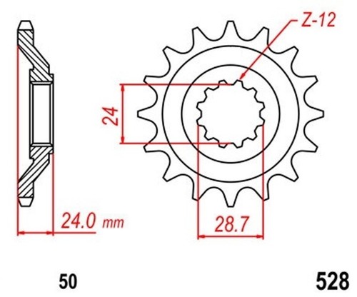 Sprocket 17t pitch 530 for - sprocket,