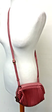 BULAGGI Women's Rose Pink Pleat Detail Adjustable Strap Crossbody Bag