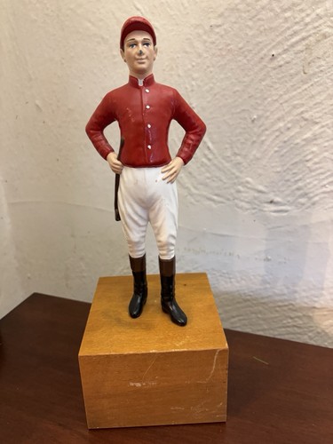 Old metal horse jockey - horse, bookend