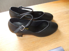 So Danca TA55 Black Leather 1.5"  Cuban Heel  Tap shoes - UK  3 NEW