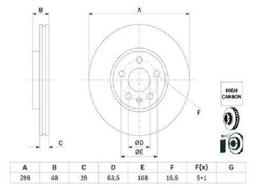 Genuine bosch brake - genuine, disc