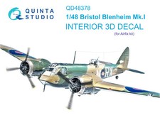 Quinta Studio QD48378, Blenheim Mk.I, 3D-Printed Interior decal (AIRFIX) , 1:48