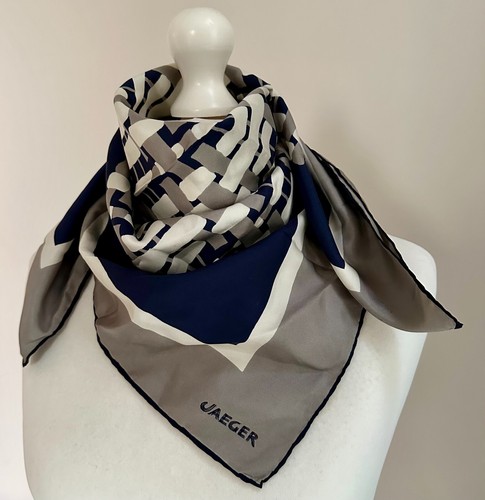 Jaeger blue silver white silk - jaeger,
