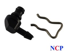 BOSCH DIESEL FUEL INJECTOR RETURN PIPE 90° CONNECTOR & CLIP WITH O-RING x 1
