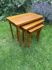 Cryer Craft Craftsman Solid Elm Nest Of Tables Coffee Nesting Cabinet Makers