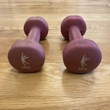 2kg Dumbbells Weights Exercise Lifting Pink | One Pair | Used | Good Condition