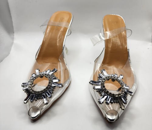 Shuandong silver clear mule - shuandong,