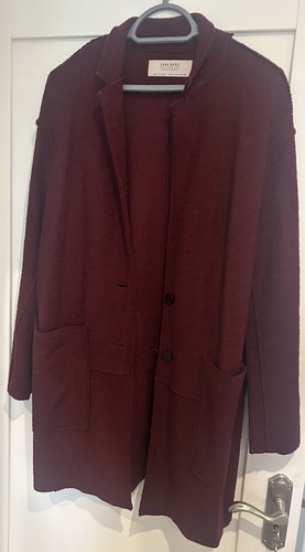 Zara burgundy textured - textured, wool
