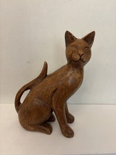 Hand Carved Wooden Cat