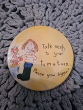 Whittards of Chelsea round yellow ceramic coaster garden themed