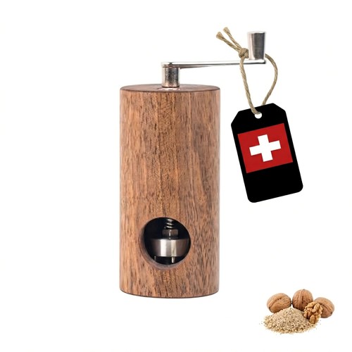 Walnut wood nutmeg mill - wood,