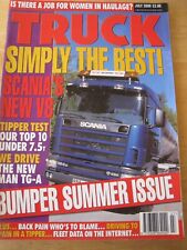 TRUCK JUL 2000 SCANIA NEW V8 TIPPER TEST MAN TG-A BUMPER SUMMER ISSUE WOMEN HAUL