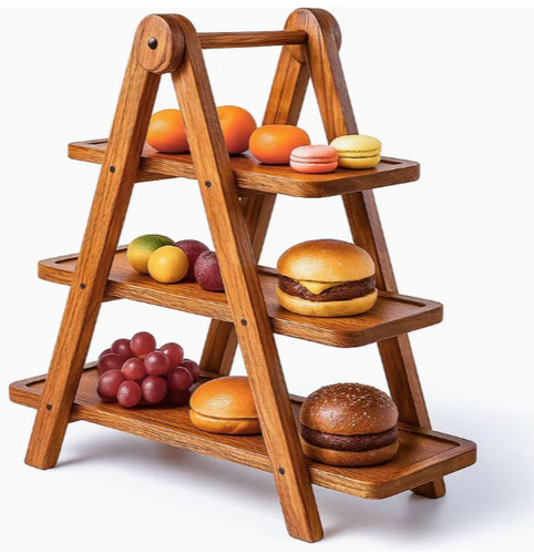 Tier wooden serving platter - tier,