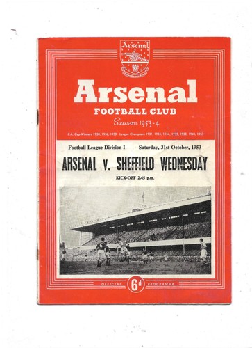 1953 arsenal sheffield - 1953/4,