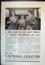 Old Vauxhall Light Six Saloon