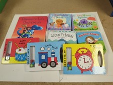 Baby Toddler Board Books Set Of 8Stories Rhymes Bath Book Finger Puppet Unused 