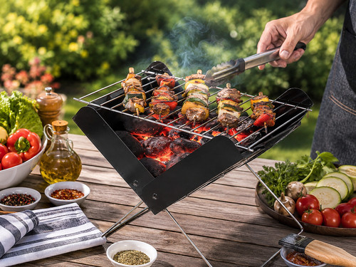 Portable charcoal bbq grill - charcoal,