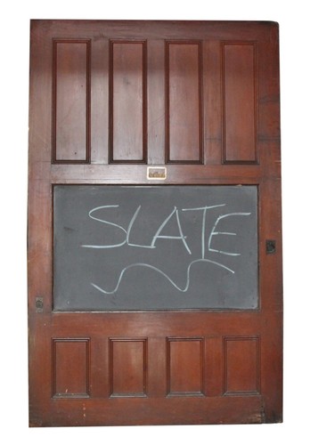Antique chalk board paneled - board,